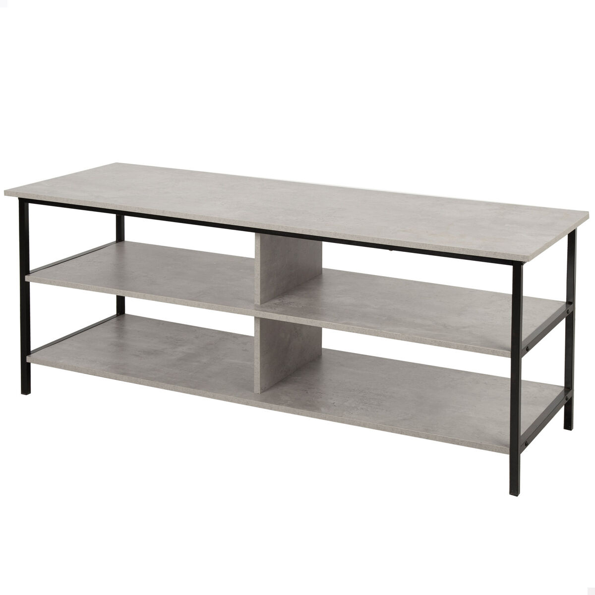 Max home mesa televisión efecto cemento 5 estantes 110x40x45 cm