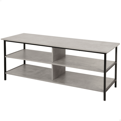 Max Home Mesa de TV com efeito cimento 5 prateleiras 110x40x45 cm Max Home Mesa de TV com efeito cimento 5 prateleiras 110x40x45 cm