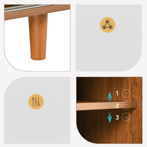 Sapateira De Madeira Com Portas Deslizantes De Rattan Natural, Estilo Nórdico Retro Em Tom Nogal, Com Prateleiras Ajustáveis E Pés De Madeira Maciça, Ideal Para Hall De Entrada, Corredor Ou Quarto