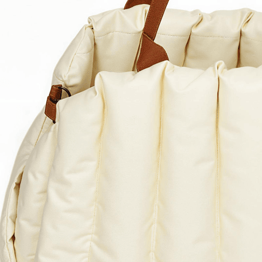 PawHut Assento de Carro para Cães Pequenos Assento de Carro para Animais de até 5 kg com Cinto de Segurança e Base Antiderrapante Cama de Viagem Portátil com Capa Removível e Lavável 50x30x31 cm Creme