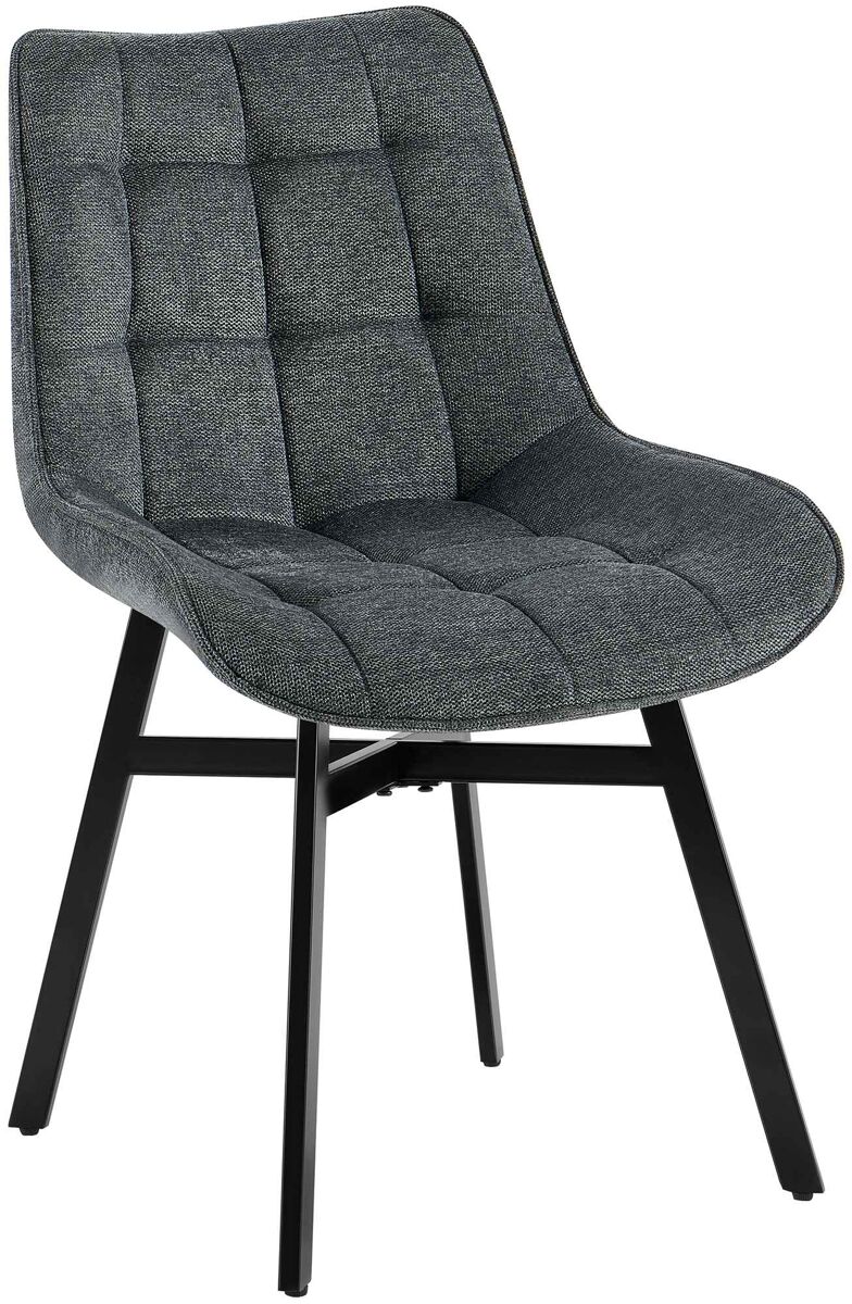 Silla de comedor colby tela gris oscuro 61x54x83 cm