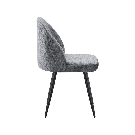 Conjunto de 2 cadeiras em tecido Samuel - 53 x 51 x 82 cm - Cinza