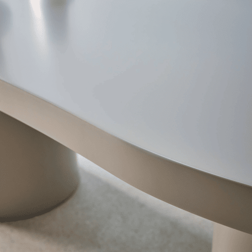 Mesa de jantar com estrutura em madeira, 8 lugares, 210cm, Esmee, Cinza Claro, 210x115x76 cm