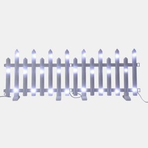 Conjunto de 8 peças de luzes LED para cerca com controlador e controle de temperatura.
