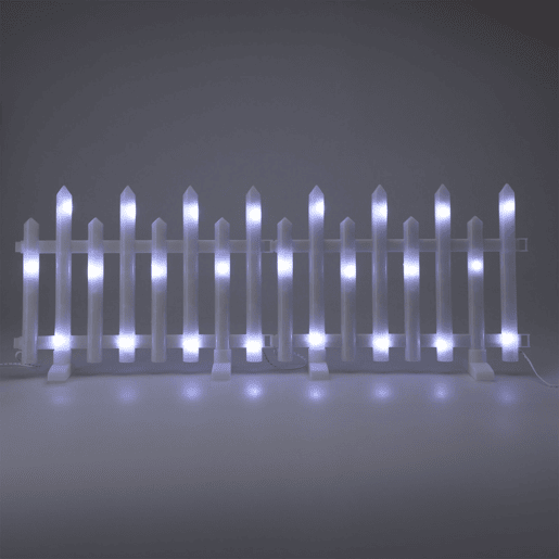 Conjunto de 8 peças de luzes LED para cerca com controlador e controle de temperatura.