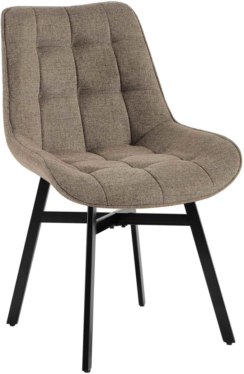 Silla de comedor colby tela gris topo 61x54x83 cm