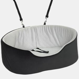 PawHut Assento de Carro para Cães Pequenos e Médios Assento para Animais de Estimação de até 15 kg com Capa Removível e Lavável Cama de Viagem com Cinto de Segurança e Base Antiderrapante 77x43x28 cm Preto