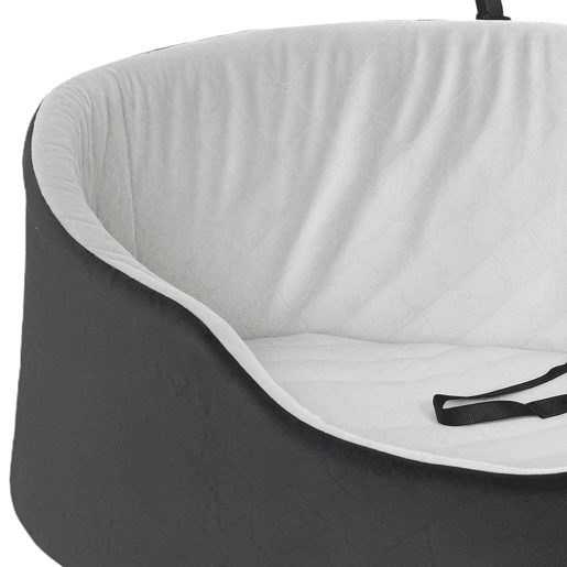 PawHut Assento de Carro para Cães Pequenos e Médios Assento para Animais de Estimação de até 15 kg com Capa Removível e Lavável Cama de Viagem com Cinto de Segurança e Base Antiderrapante 77x43x28 cm Preto