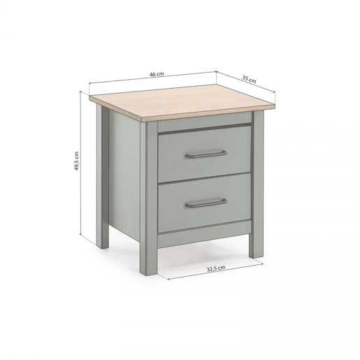 Mesa de cabeceira Eira Green Moss - Oak 46 x 49,5 x 35 cm
