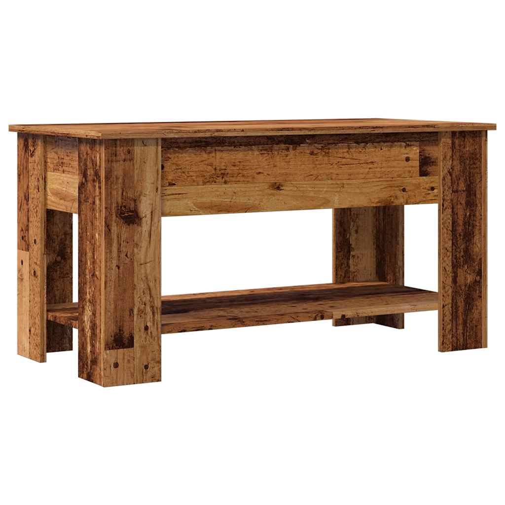 mesa de centro madera de ingenieria madera vieja 101x49x52 cm