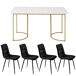 Conjunto de mesas y sillas de comedor 140x80 Conjunto de mesas y sillas de comedor 140x80 Blanco
