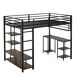 Cama alta para niños Cama alta para niños Negro