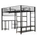 Cama alta para niños Cama alta para niños Negro