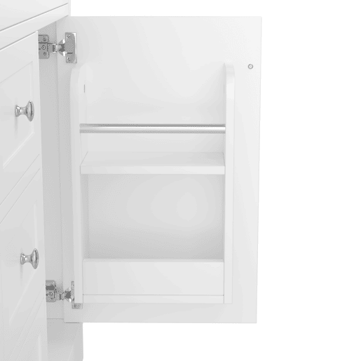 Móvel de casa de banho 76x46x87 cm - Com lavatório, acabamento resistente à humidade, sistema de fecho suave, branco