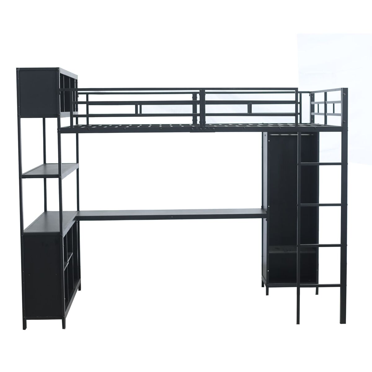 Cama alta para niños 234x144 Negro