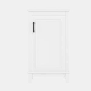 Móvel de casa de banho 51x34x83 cm - Com lavatório cerâmico integrado, prateleiras ajustáveis, cor branca