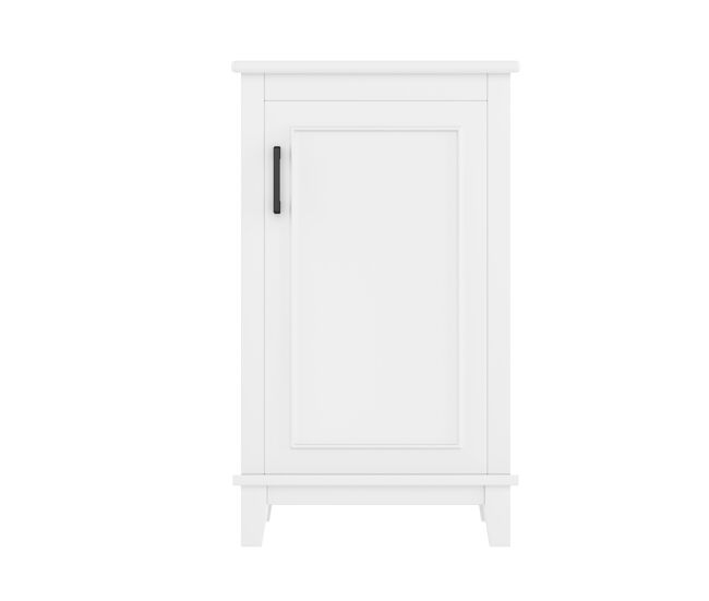 Mueble de baño 51x34x83 cm - con lavabo cerámico integrado, estantes ajustables, color blanco