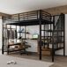 Cama alta para niños Cama alta para niños Negro