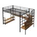 Cama alta para niños Cama alta para niños Negro