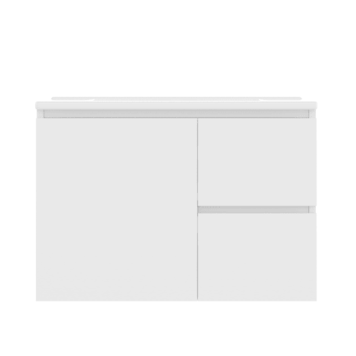 Armário de casa de banho suspenso 76x46x50 cm - LED, duas gavetas, prateleiras, lavatório integrado - Branco Armário de casa de banho suspenso 76x46x50 cm - LED, duas gavetas, prateleiras, lavatório integrado - Branco