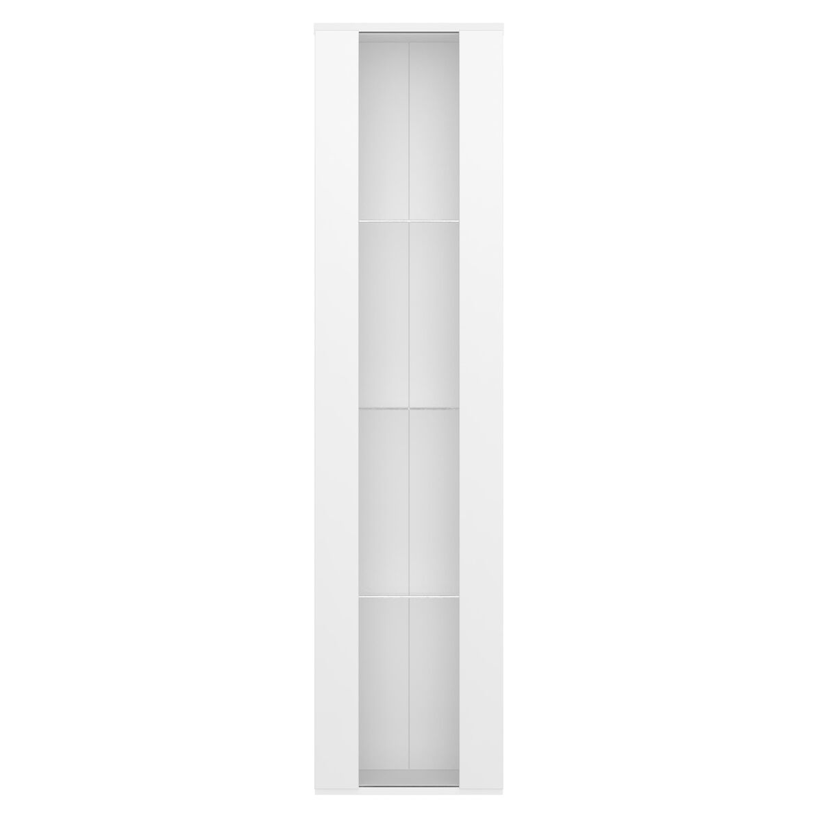 Vitrina multifuncional 40x29x170 cm - luz led rgb, panel acrílico, diseño sencillo - blanco