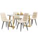 Conjunto de mesas y sillas de comedor 117x68 Conjunto de mesas y sillas de comedor 117x68 Beige