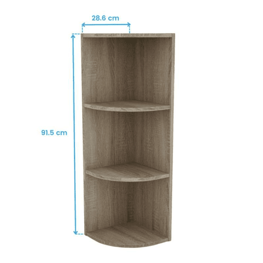 Aparador Plea Sonoma Oak Sala de Estar Sala de Jantar com 6 Portas e 6 Prateleiras 155x92x29 cm