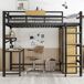 Cama alta para niños Cama alta para niños Negro