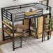 Cama alta para niños Cama alta para niños Negro
