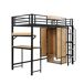 Cama alta para niños Cama alta para niños Negro