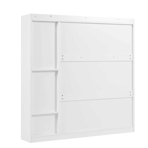 Sapateira inclinável 119x24x122 cm - 3 compartimentos, banco rebatível, branco