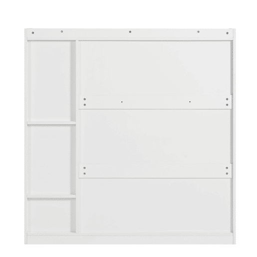 Sapateira inclinável 119x24x122 cm - 3 compartimentos, banco rebatível, branco