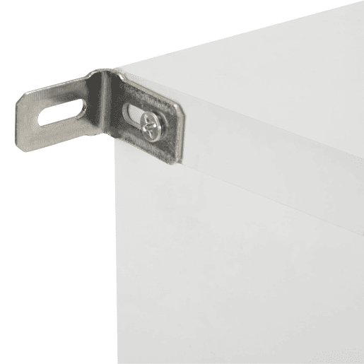 Sapateira moderna 120x24x107 cm - Prateleiras ajustáveis, 2 gavetas, portas e puxadores dourados - Branco