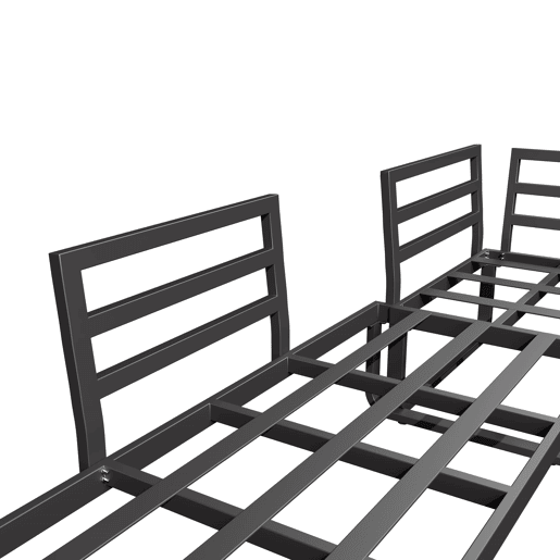 Conjunto de móveis de jardim para 4-5 pessoas - 2 mesas empilháveis - estrutura metálica - cinza