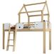 Cama alta para niños Cama alta para niños Natural/ Blanco