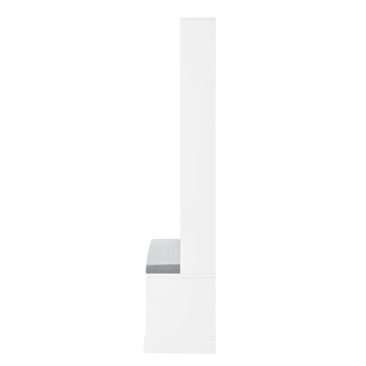 Cabideiro com banco para sapatos 120x40x191 cm - 6 ganchos triplos - Freestanding - Branco