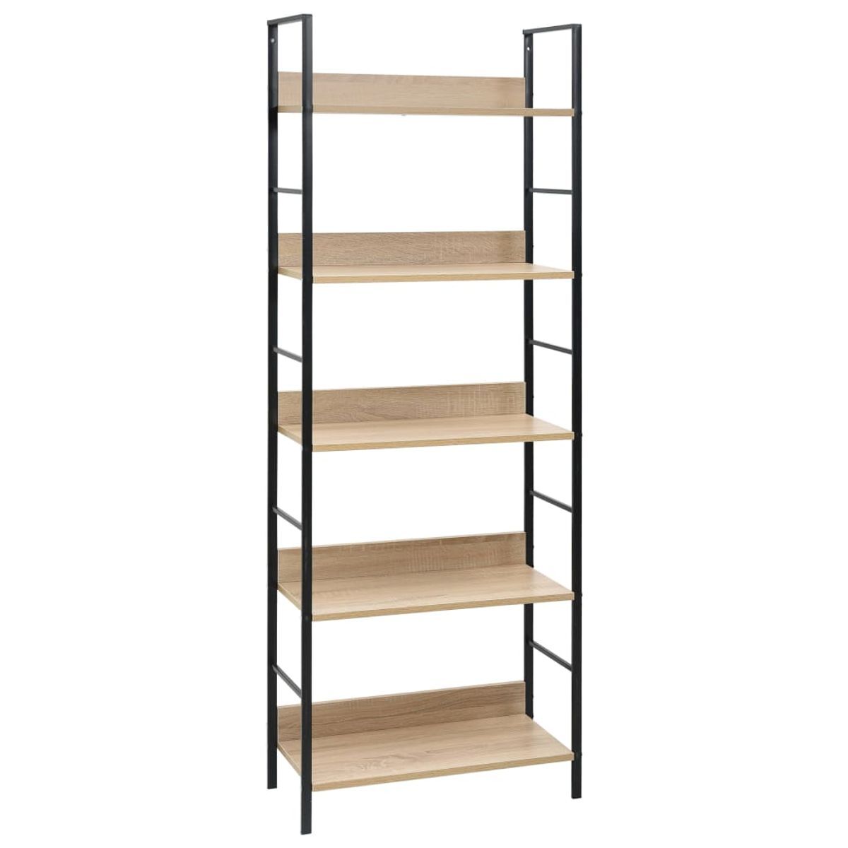 Estantería wild 5 niveles roble/negro 158,5x60x27,6 cm