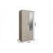 Armario de Dormitorio 2 Puertas 2 Cajones W, con Espejo 80 Armario de Dormitorio 2 Puertas 2 Cajones W, con Espejo 80 Blanco