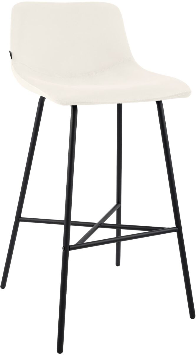 Taburete de bar altona terciopelo crema 49x44x98 cm