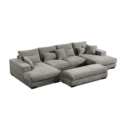 Sofá-cama de canto Mega com chaise longue Kim 368cm, cinza Sofá-cama de canto Mega com chaise longue Kim 368cm, cinza