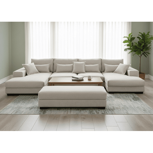Sofá-cama de canto Mega com chaise longue Kim 368cm, cinza Sofá-cama de canto Mega com chaise longue Kim 368cm, cinza