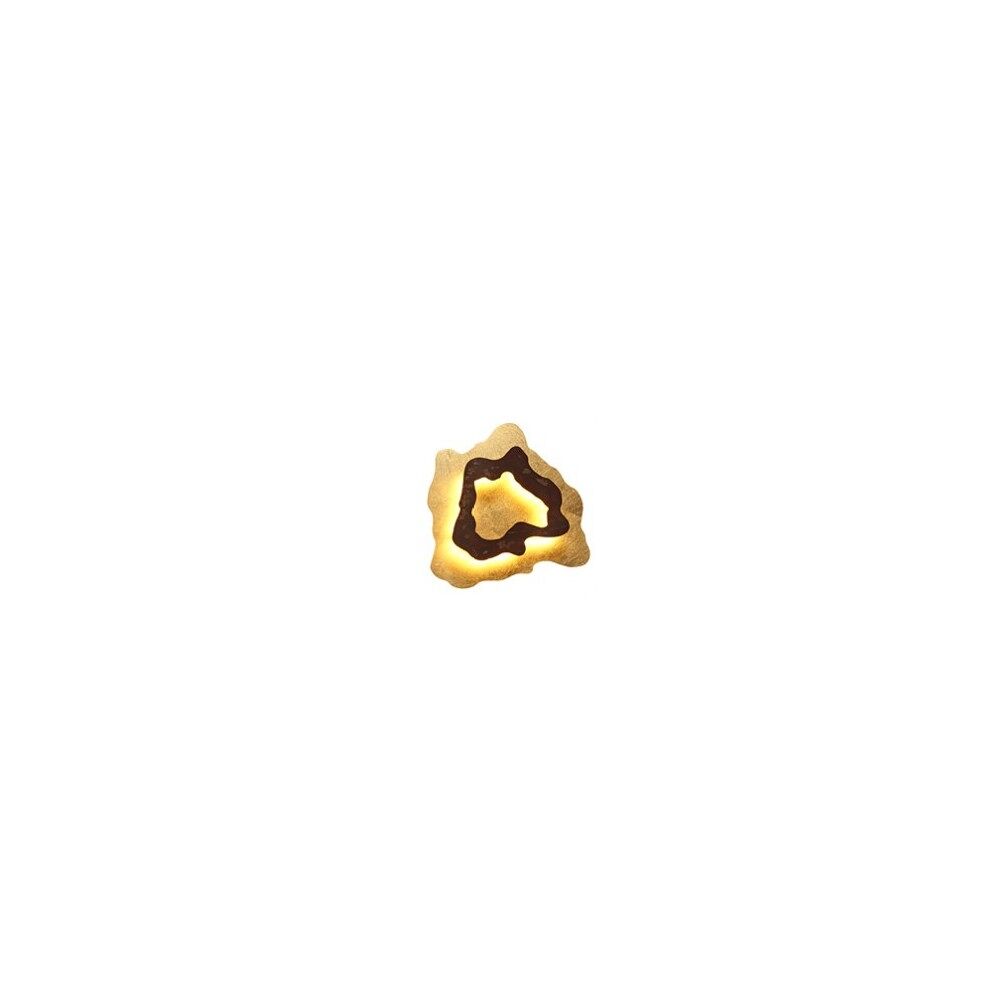 Aplique de pared acrilico color dorado serie halo 34cm