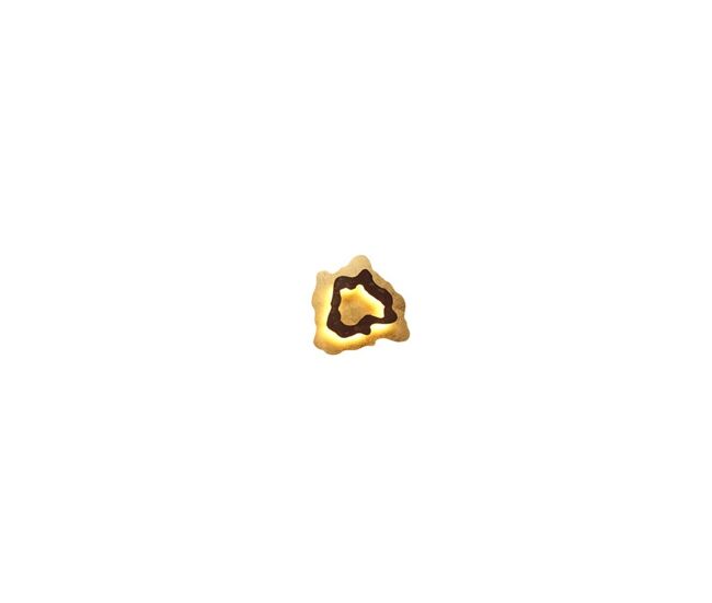 Aplique de pared acrilico color dorado serie halo 34cm