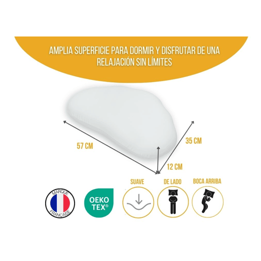 Almofada ergonómica de espuma viscoelástica CONFORT ULTIME ultra macia com suporte cervical e bolsa de viagem incluída Almofada ergonómica de espuma viscoelástica CONFORT ULTIME ultra macia com suporte cervical e bolsa de viagem incluída