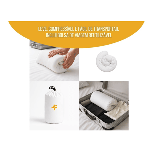 Almofada ergonómica de espuma viscoelástica CONFORT ULTIME ultra macia com suporte cervical e bolsa de viagem incluída Almofada ergonómica de espuma viscoelástica CONFORT ULTIME ultra macia com suporte cervical e bolsa de viagem incluída