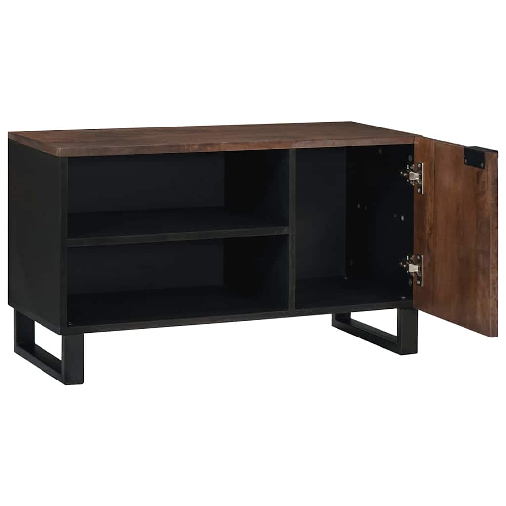 mueble para tv marron 80 x 33 x 46 cm madera maciza de mango