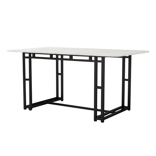 Conjunto de sala de jantar 140x80cm - 4 cadeiras de veludo cinza escuro - mesa de ferro