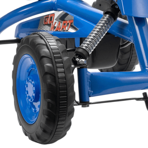 AIYAPLAY Kart a Pedais Go-Kart com Rodas PP Estrutura de Aço Carga 30 kg para Crianças 2-5 Anos 84x54x56 cm Azul