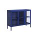Aparador industrial de metal y vidrio templado 3 puertas, 100cm 100 Aparador industrial de metal y vidrio templado 3 puertas, 100cm 100 Azul