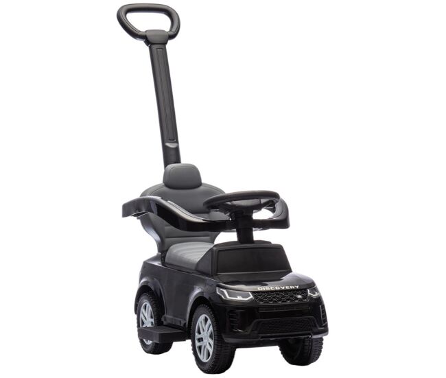 Aiyaplay coche correpasillos 2 en 1 para niños de 18-36 meses land rover discovery, correpasillos con espacio de almacenaje, bocina, volante, mango de